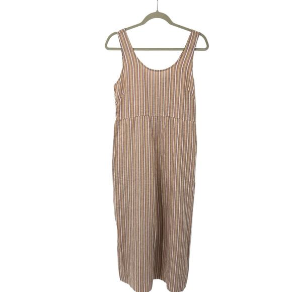 Patagonia Sleeveless Jumpsuit XS Garden Island Evening Mauve Striped Hemp NWT - Picture 3 of 15